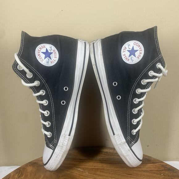 Converse Chuck Taylor All Star Womens Black And White Size 10 High Top Shoes - Picture 5 of 9